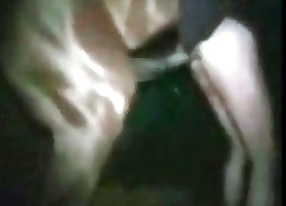 Late night fuck sesh for a horny dude and a horse