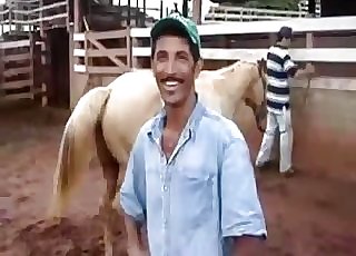 Big muscular horse pounds his girlfriend